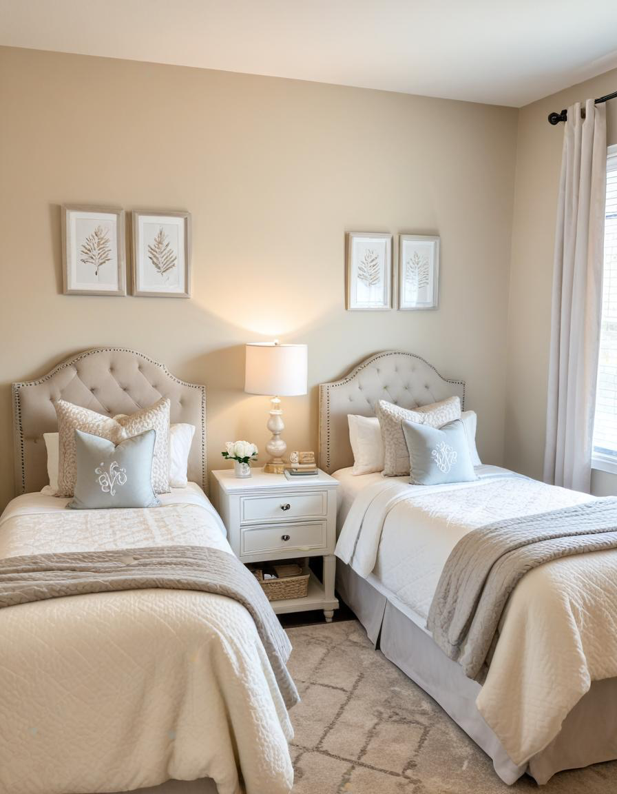 Shared bedroom with twin beds